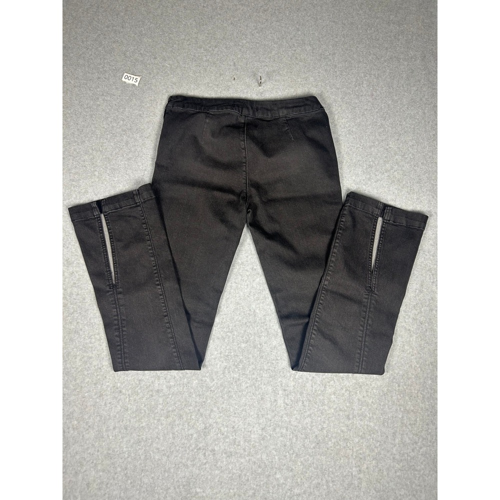 Free People Pants Split Hem Size 27 Black Slim Fit Streetwear - Picture 4 of 7